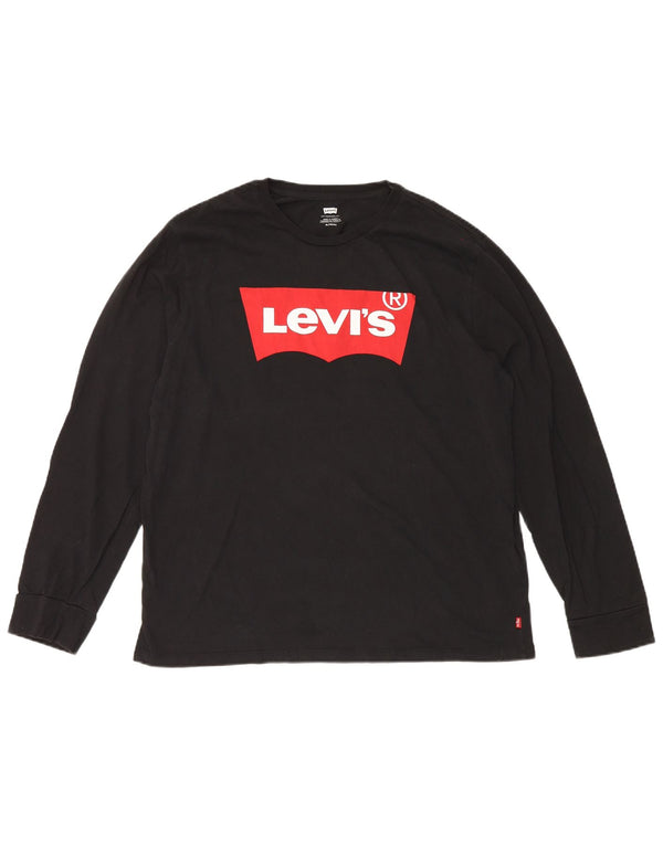 Levi's Haut Graphique à Manches Longues XL Homme Noir Coton