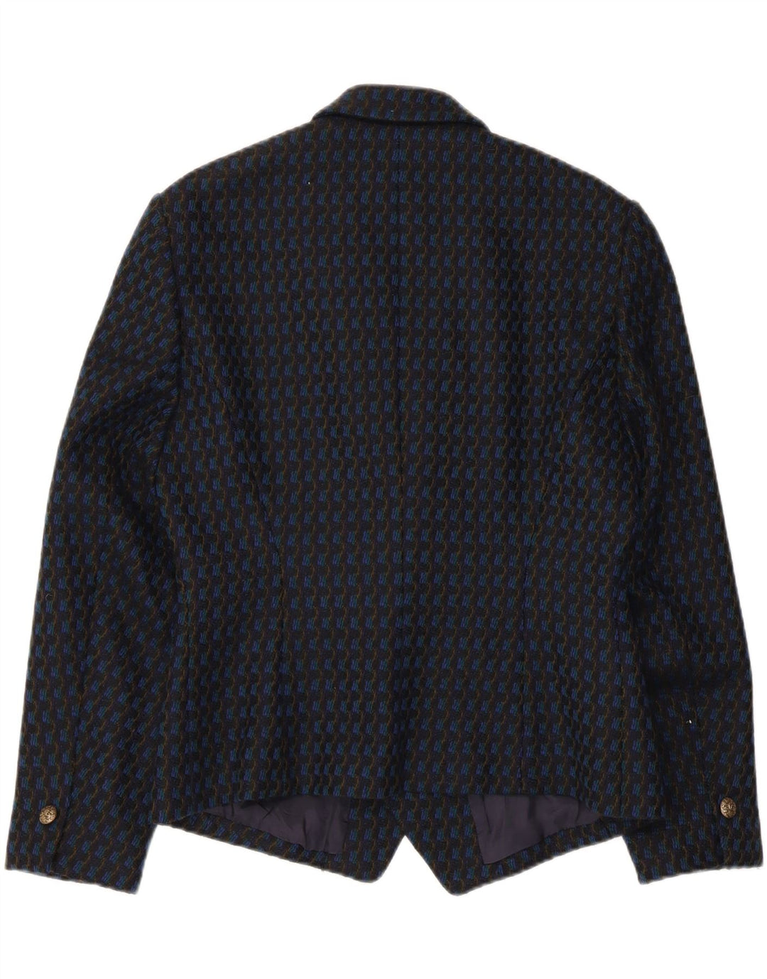 vintage Femmes UK 12 Moyen Noir Rayé