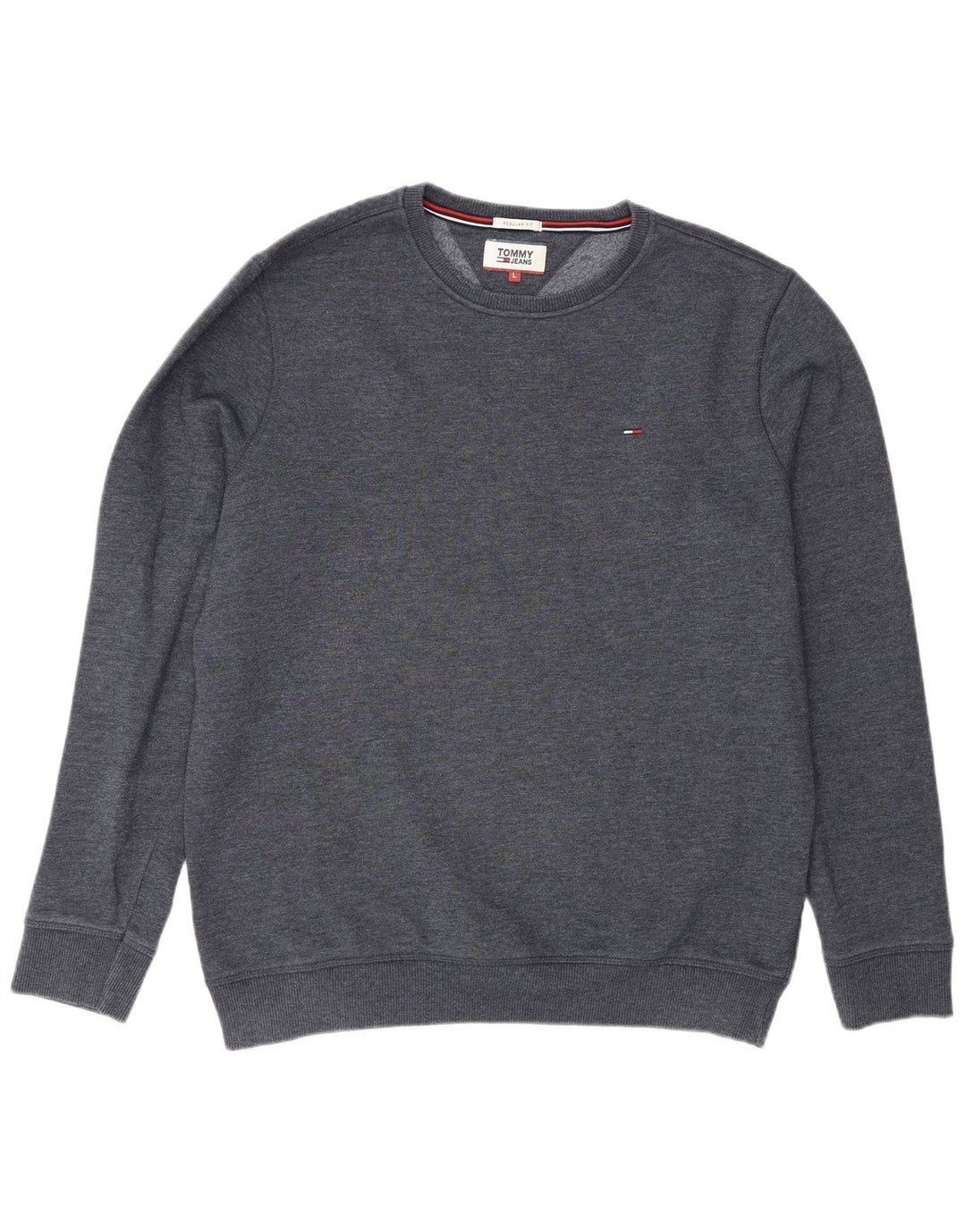 Tommy Hilfiger Sweat-shirt coupe classique pour homme en coton bleu marine Taille L
