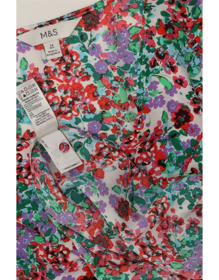 Marks & Spencer Chemisier pour femme UK 14 Grand motif floral multicolore