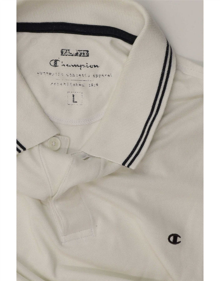 Champion Polo Homme Large Rayé Blanc