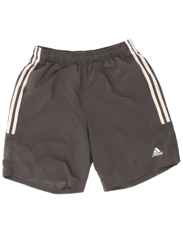 Adidas Short de sport homme gris moyen polyester