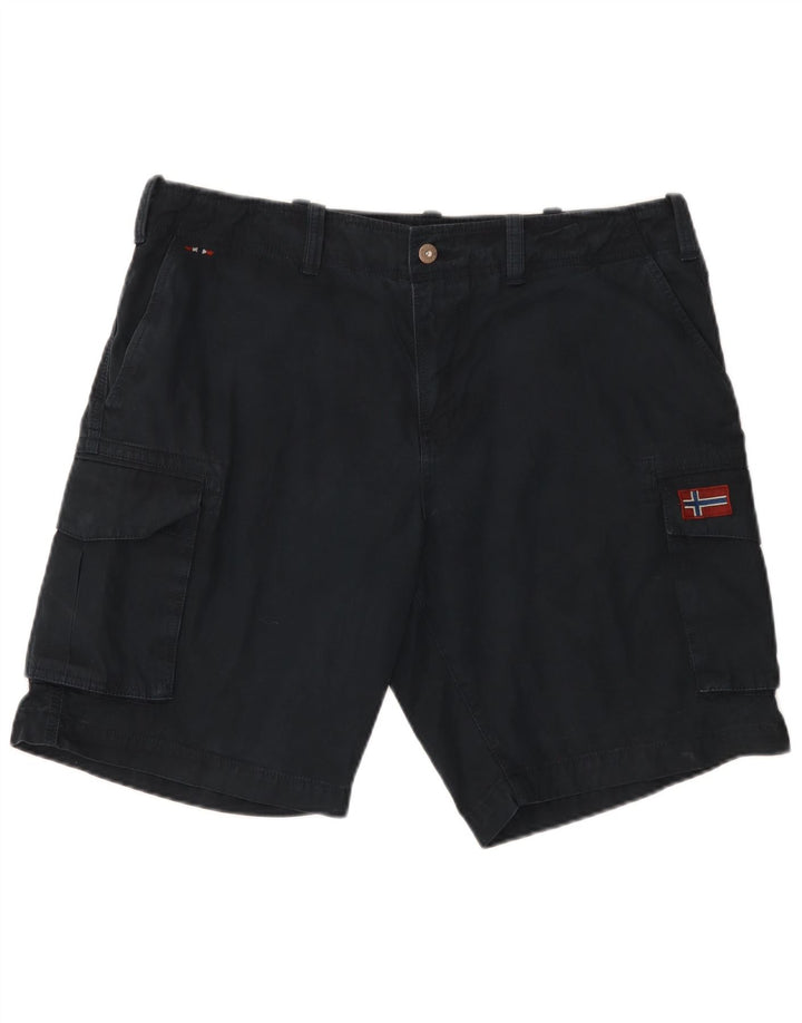 Napapijri Short Cargo Homme W36 Large Bleu Marine Coton