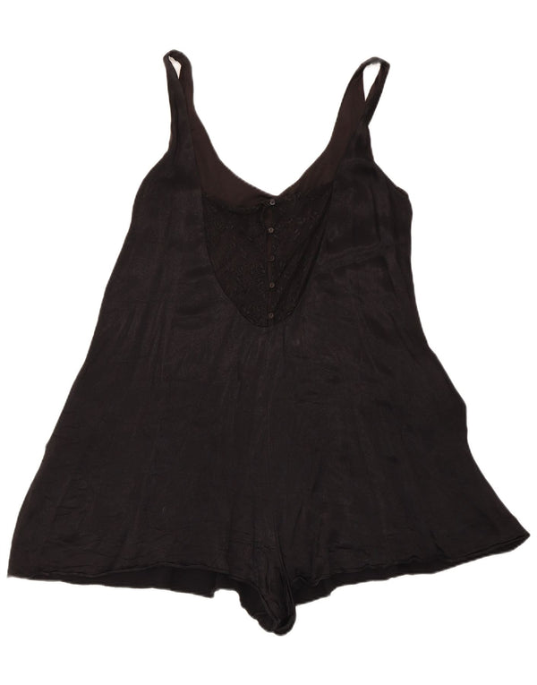 Zara Combishort sans manches pour femme UK 14 Large Noir