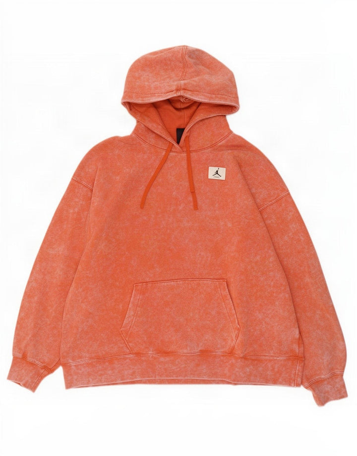 Jordan Pull à capuche surdimensionné pour homme en coton tie-dye orange