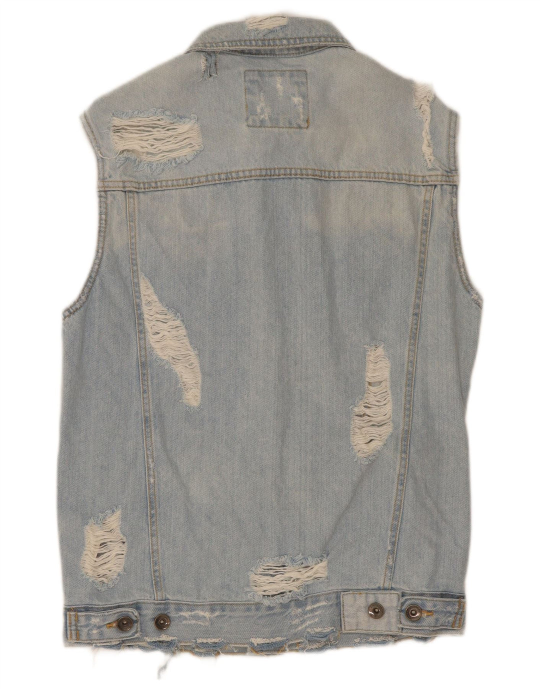 Zara Gilet en jean vieilli pour homme UK 38 Bleu moyen Coton