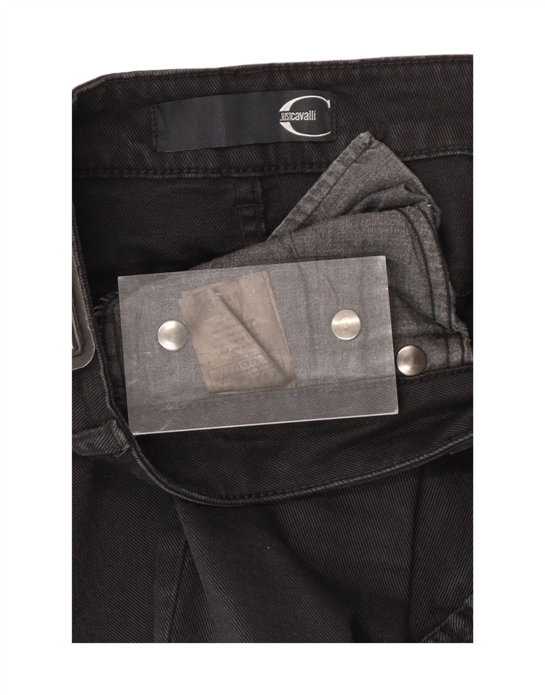 JUST CAVALLI Womens Straight Jeans W31 L30 Black Cotton Vintage Just Cavalli and Second-Hand Just Cavalli from Messina Hembry 
