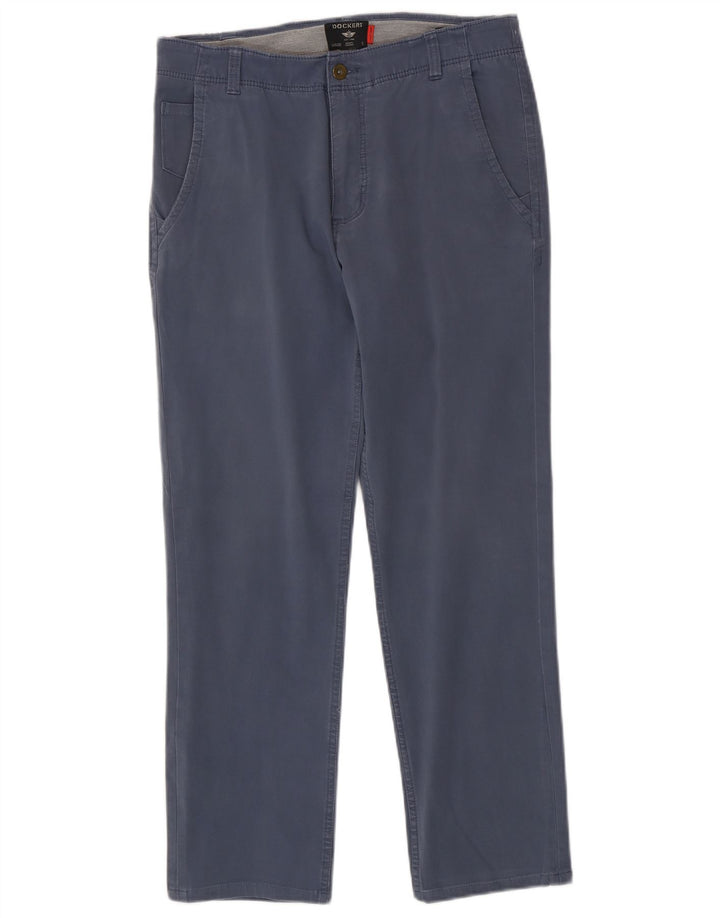 DOCKERS Pantalon Chino Droit Homme W31 L28 Bleu Coton