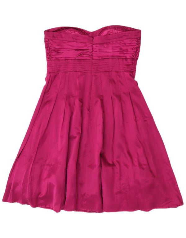 Warehouse Robe bustier pour femme UK 16 Grande soie violette