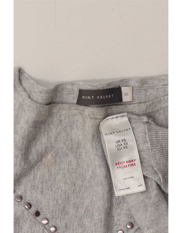 MINT VELVET Chemisier surdimensionné pour femme UK 6 XS Gris chiné Polyester