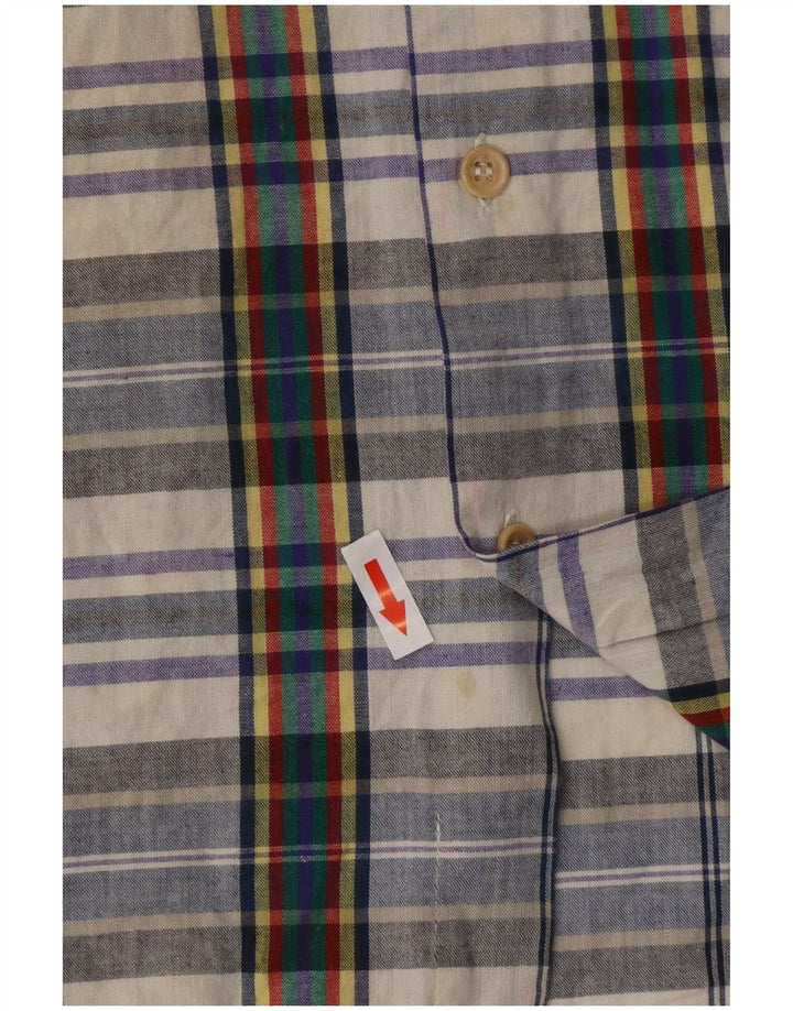 Missoni Chemise à manches courtes pour homme en coton à carreaux bleus