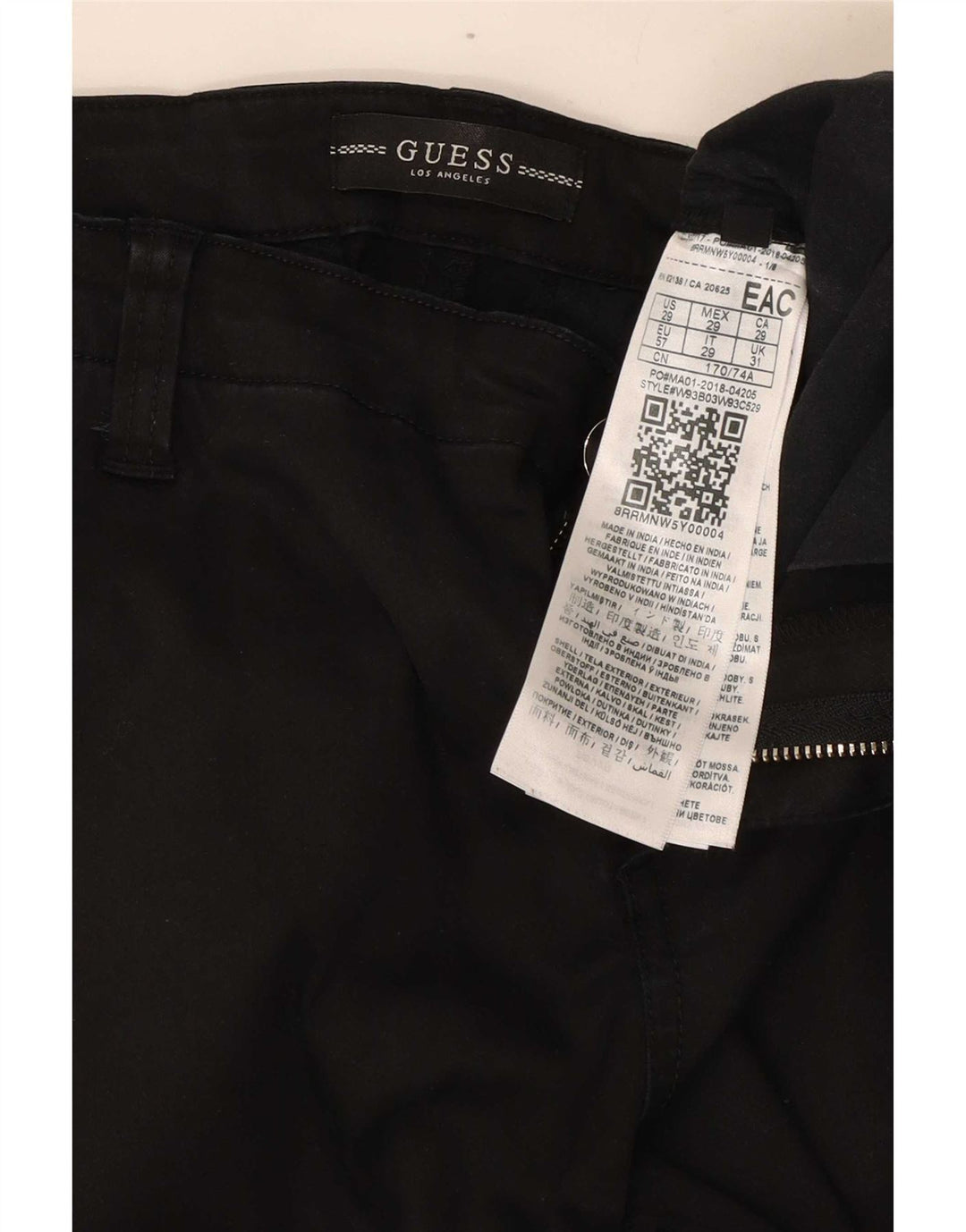 Guess Pantalon Chino Slim Femme W31 L29 Noir Lyocell