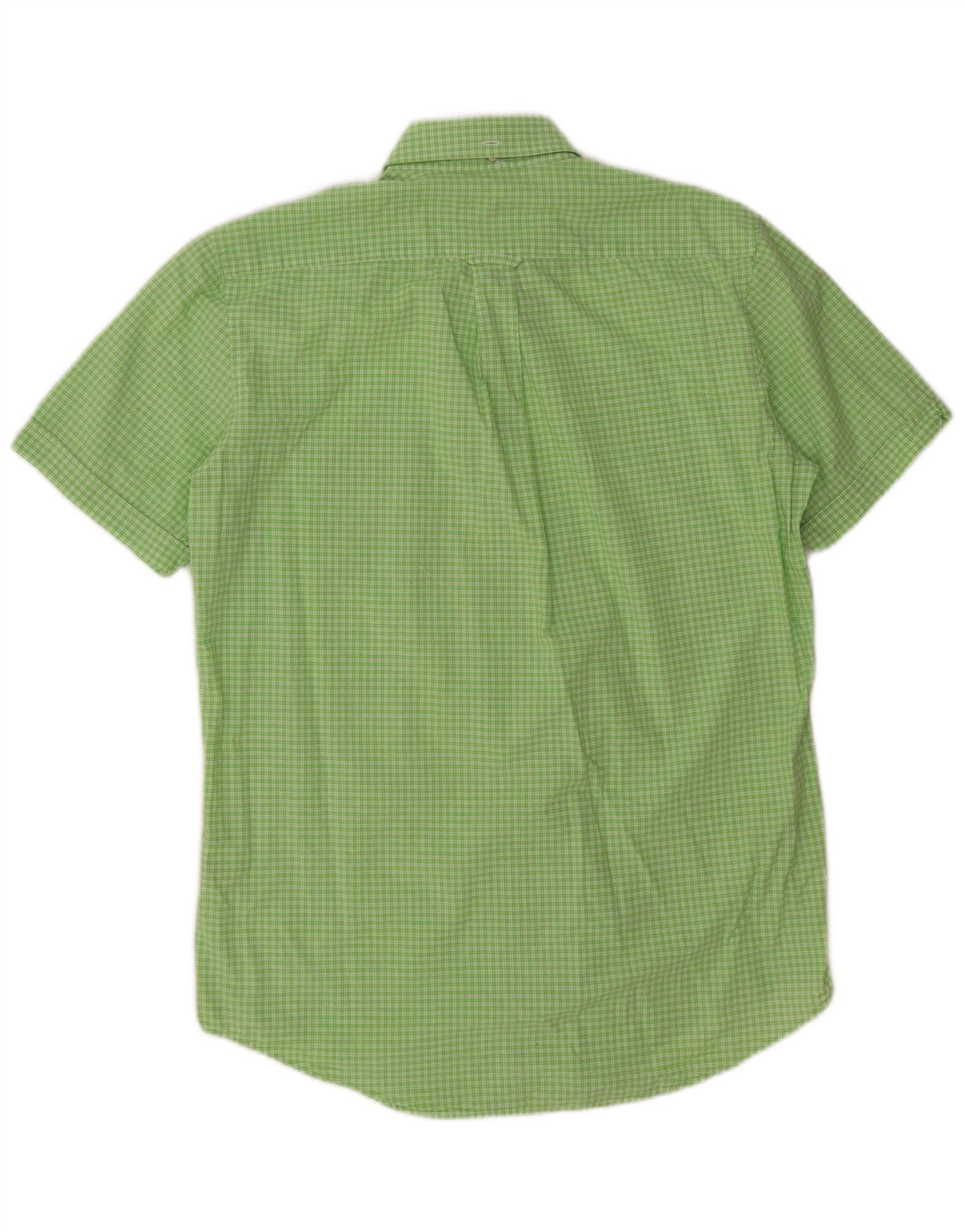 Gant Chemise à manches courtes pour hommes, coupe régulière, petit coton à carreaux vert