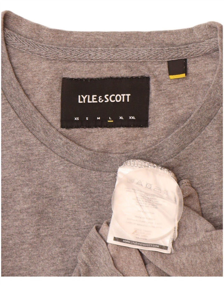 Lyle & Scott T-Shirt Homme Haut Large Gris Coton