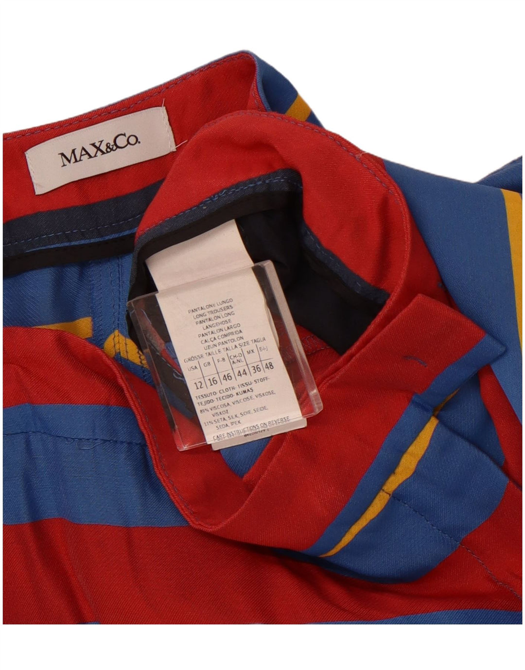 MAX & CO. Pantalon court pour femme UK 16 Large W34 L27 Multicolore