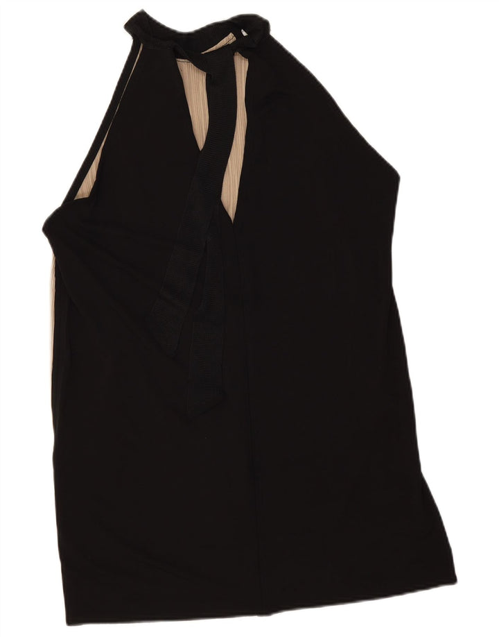 Zara Haut Licou Femme UK 44 Beige Moyen Colorblock