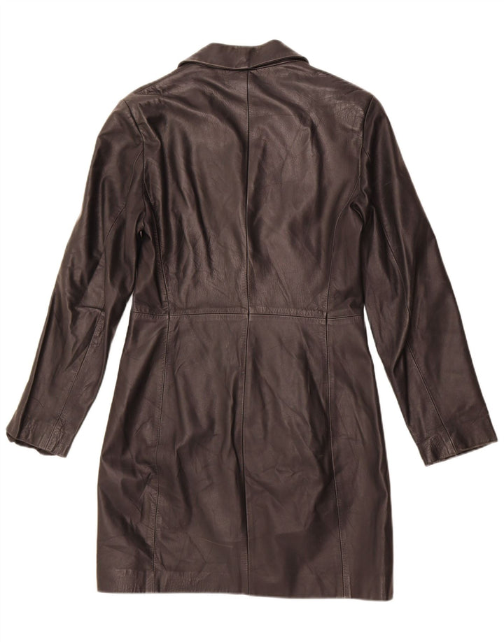 Manteau en cuir femme vintage IT 44 Cuir noir moyen