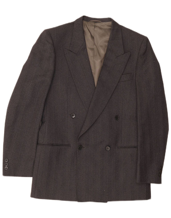 VENTANNI Veste Blazer Croisée Homme IT 46 Petit Gris Laine Vierge