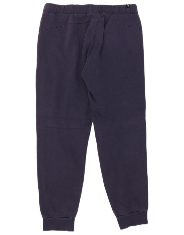 Puma Pantalon de survêtement graphique pour homme en coton bleu marine Taille L