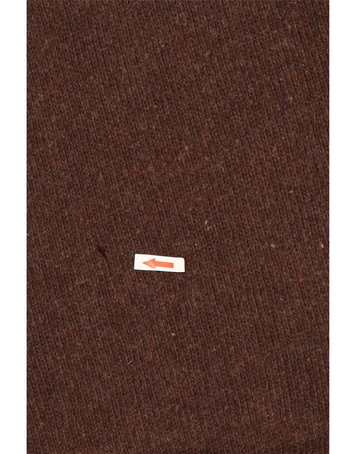 North Sails Pull à col zippé pour homme en laine marron