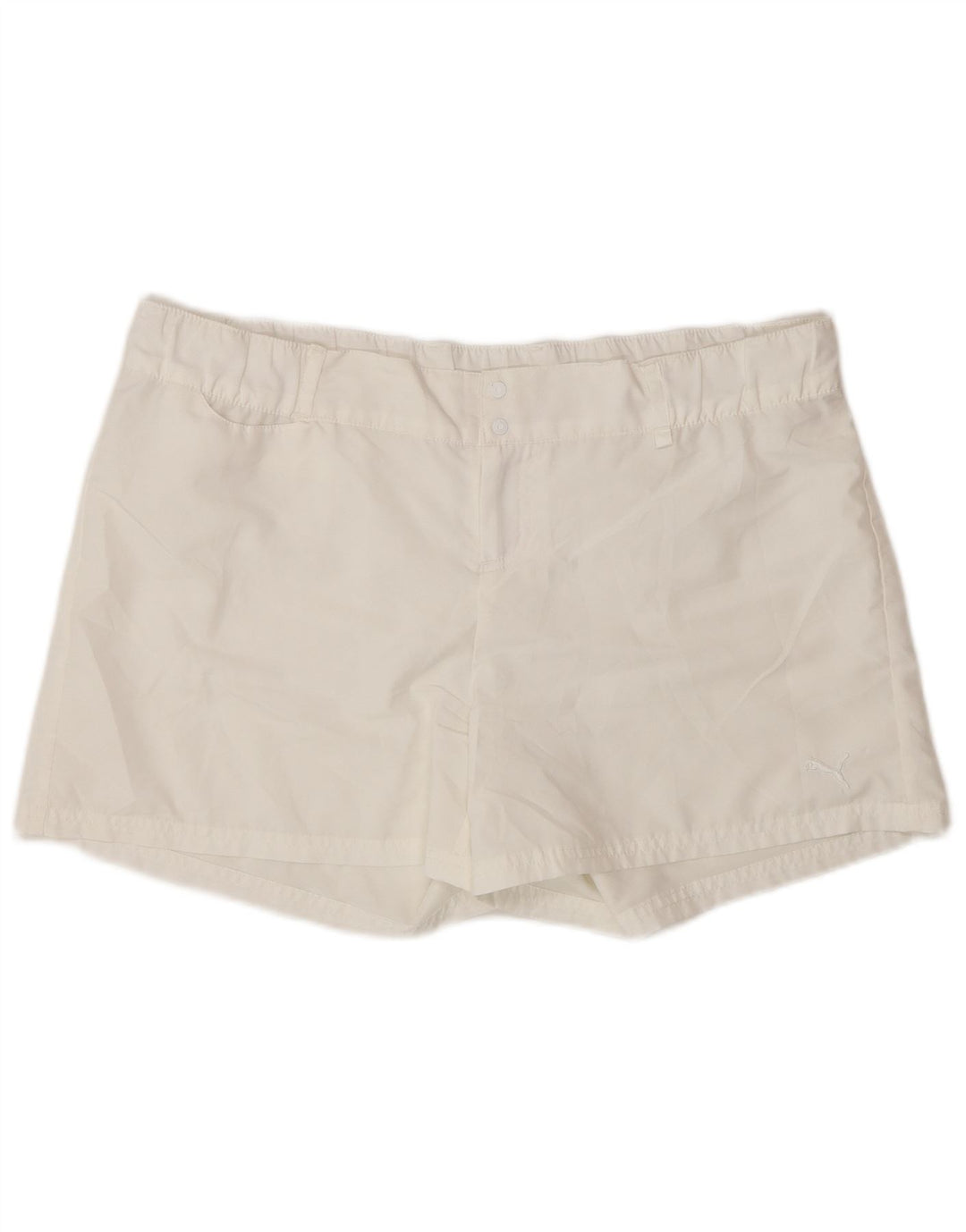 PUMA Short décontracté pour femme UK 16 Large W34 Blanc