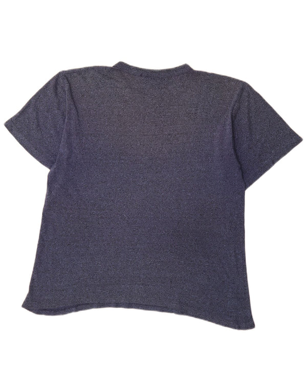 Champion T-Shirt Graphique Homme Bleu Marine Moyen Coton