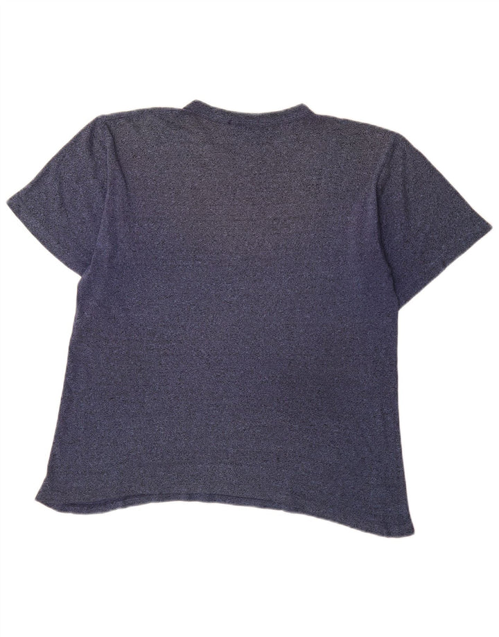 Champion T-Shirt Graphique Homme Bleu Marine Moyen Coton