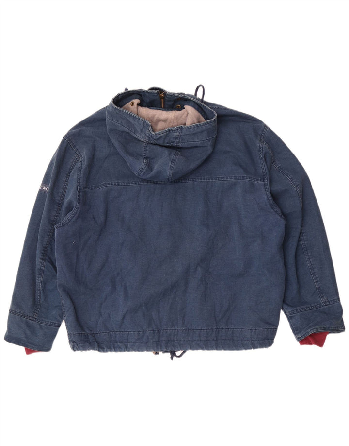 Part Two Veste Bomber à Capuche Coupe Ample pour Homme UK 36 Petit Bleu