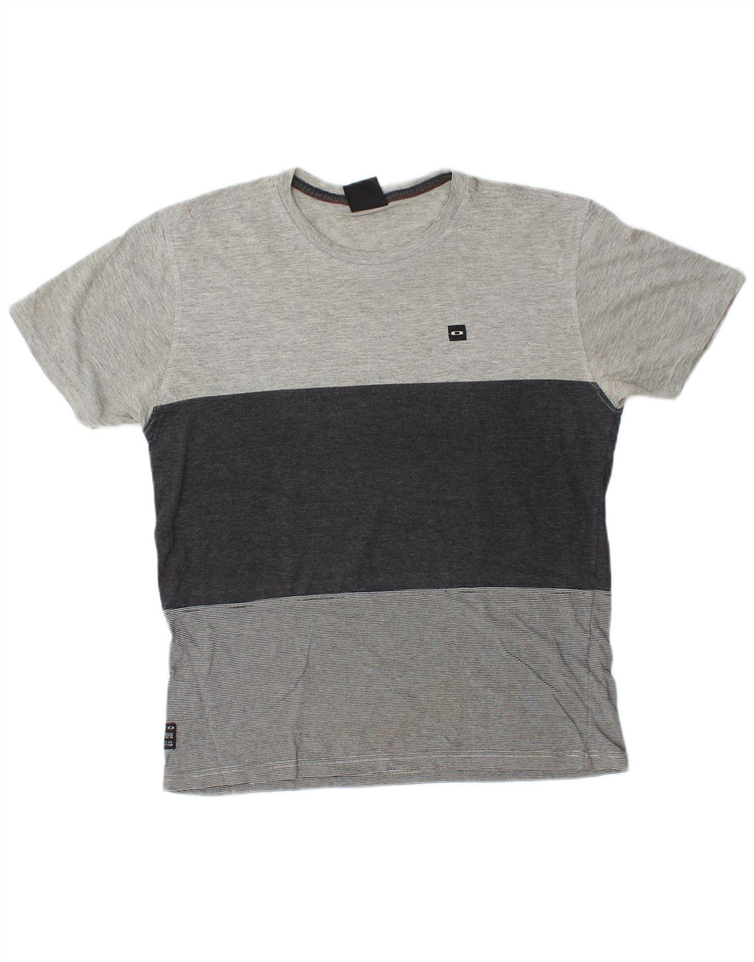 Oakley T-Shirt Homme Gris Moyen Colourblock Cotton
