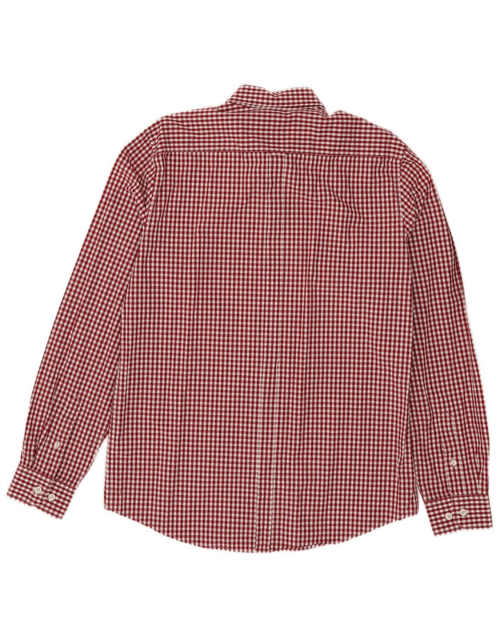 BEN SHERMAN Mens Shirt Large Red Check Cotton