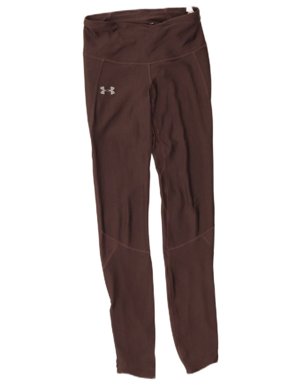 Under Armour Legging Heat Gear Femme UK 4 XS Marron Polyester