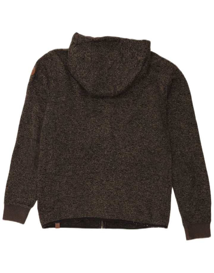 Quiksilver Pull à capuche zippé pour homme en polyester moucheté gris moyen