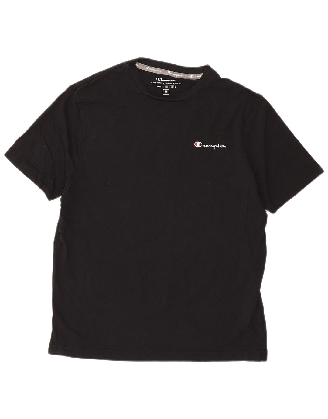 Champion T-Shirt Homme Noir Moyen Coton