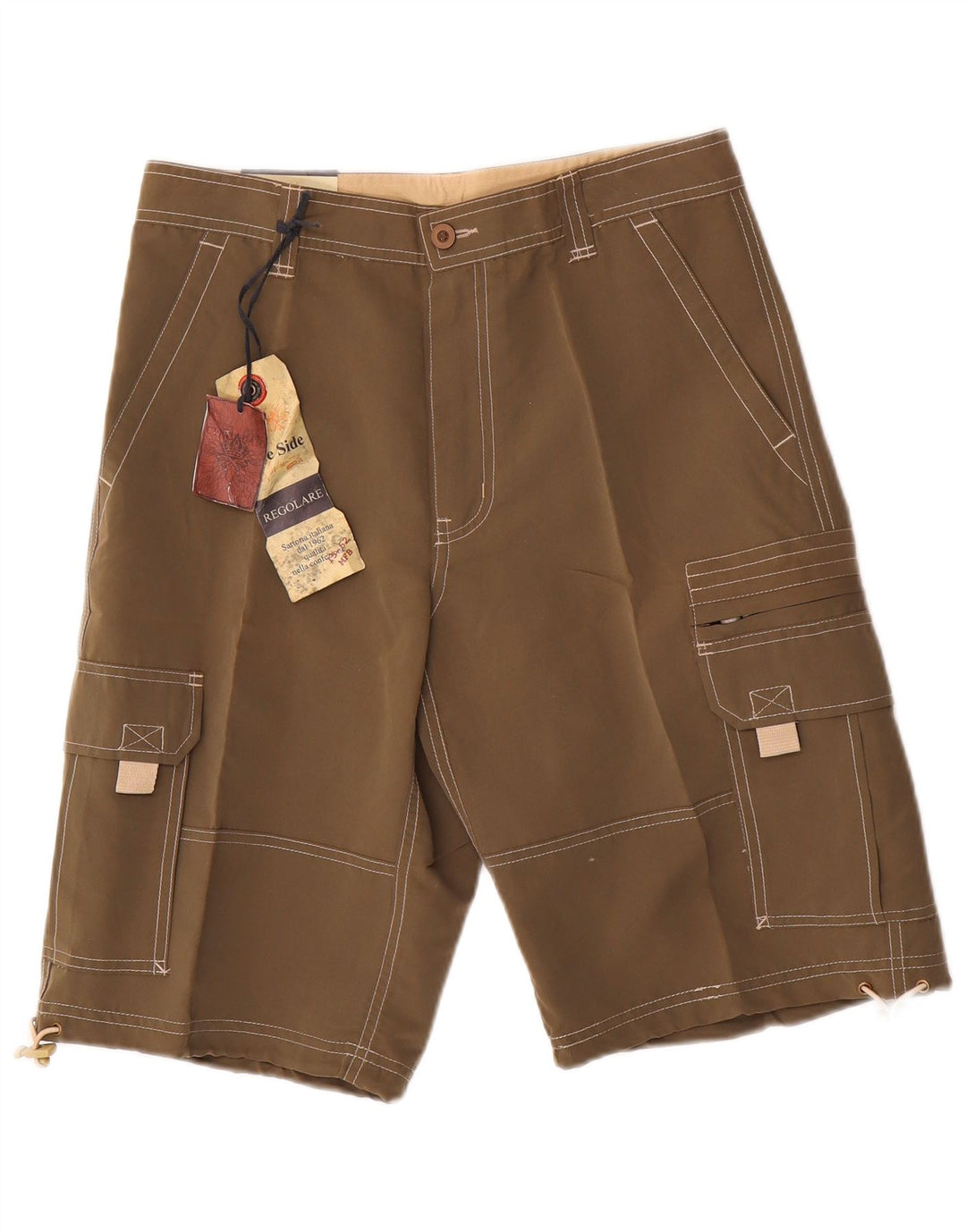 Short cargo homme Blue Side Medium W30 Kaki Polyester