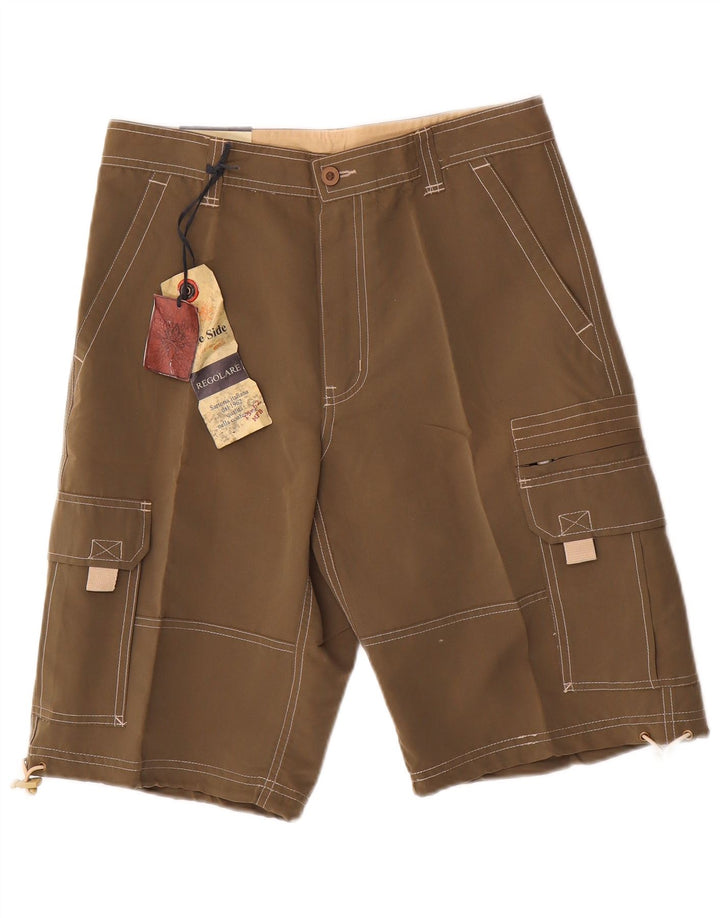 Short cargo homme Blue Side Medium W30 Kaki Polyester