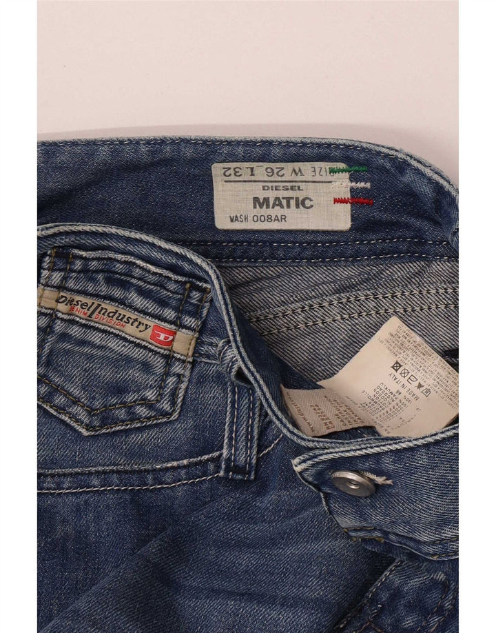 Diesel Jean Slim Matic Femme W26 L32 Bleu Coton