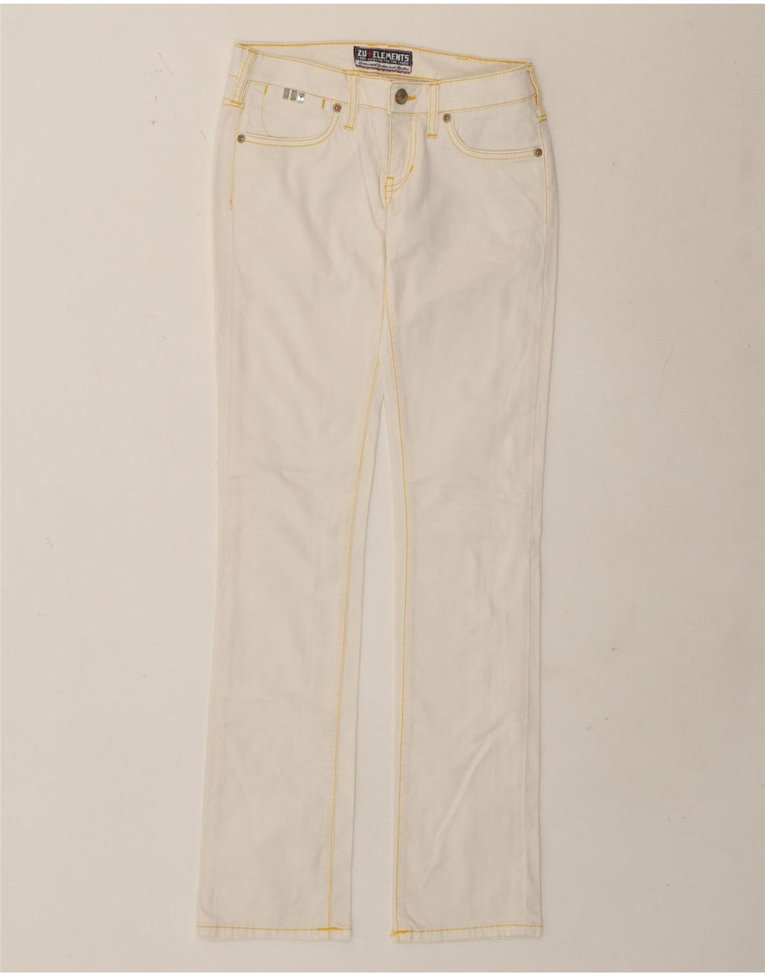 Zu Elements Jean droit femme W24 L32 coton blanc