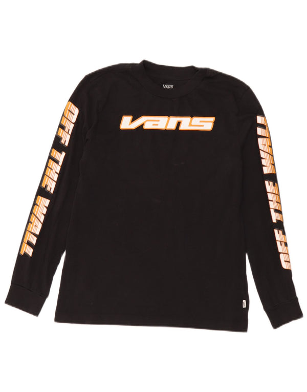 Vans Haut graphique à manches longues pour femme UK 6 XS Noir Coton