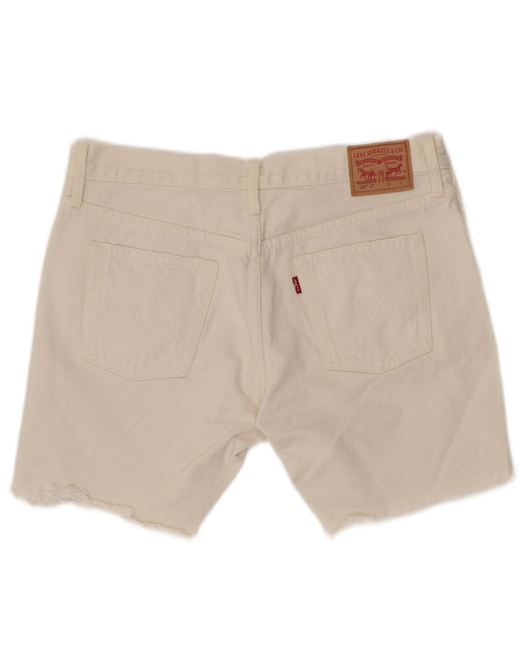 LEVI'S Short en jean vieilli 501 femme W28 coton blanc moyen