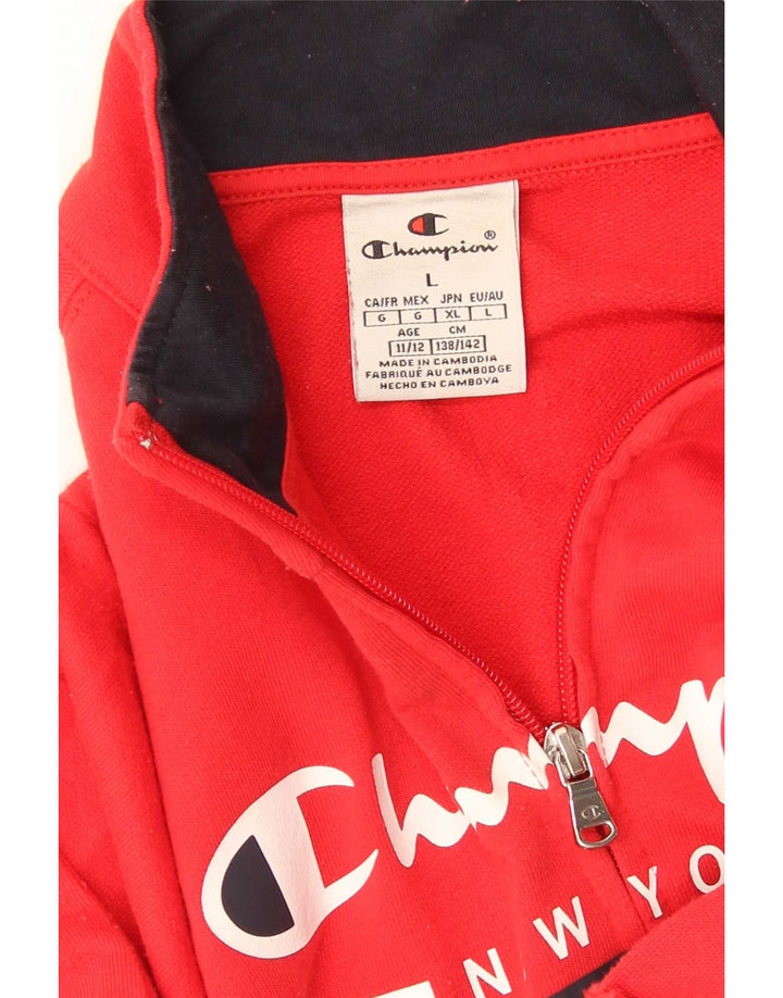 Champion Veste de survêtement graphique pour garçon 11-12 ans Grand Rouge