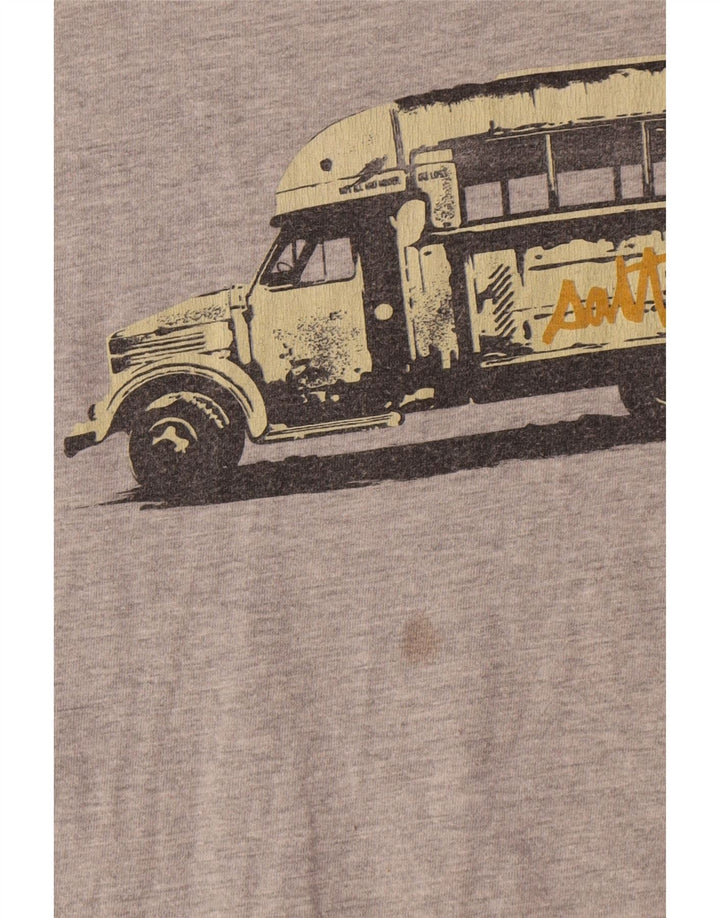 Saltrock T-Shirt Graphique Homme Petit Gris Moucheté Coton