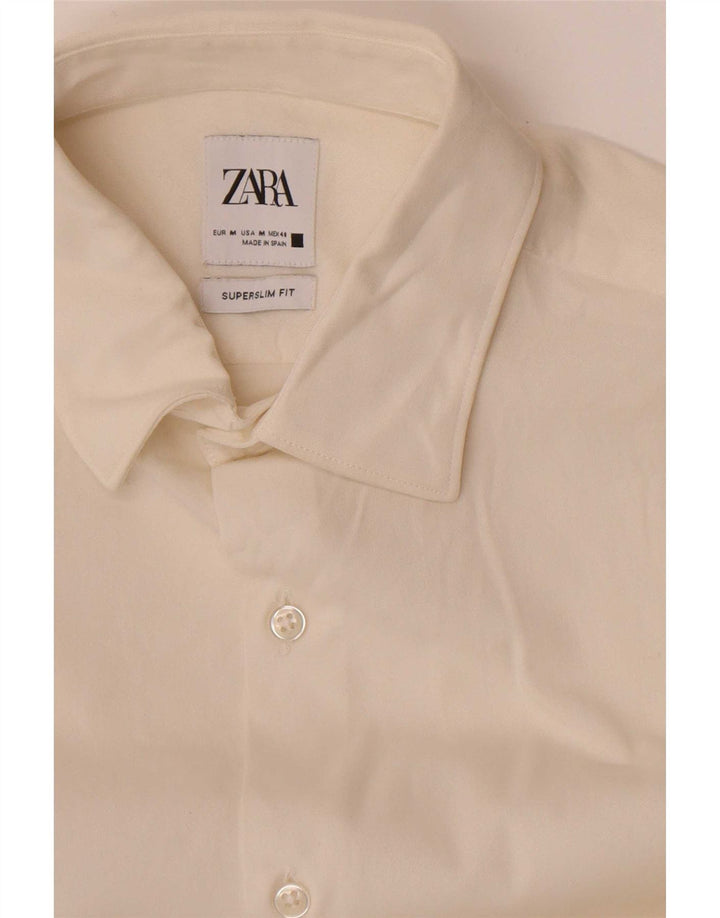 Zara Chemise Super Slim Fit Homme Blanc Cassé