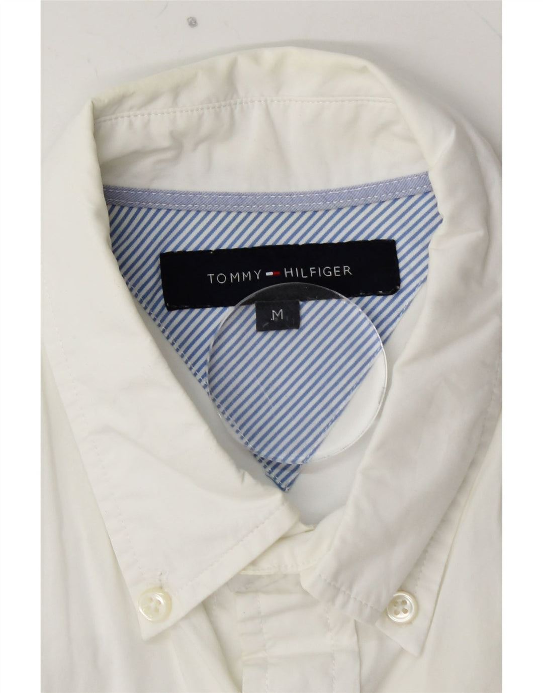 TOMMY HILFIGER Chemise à Manches Courtes Homme Blanc Moyen Coton