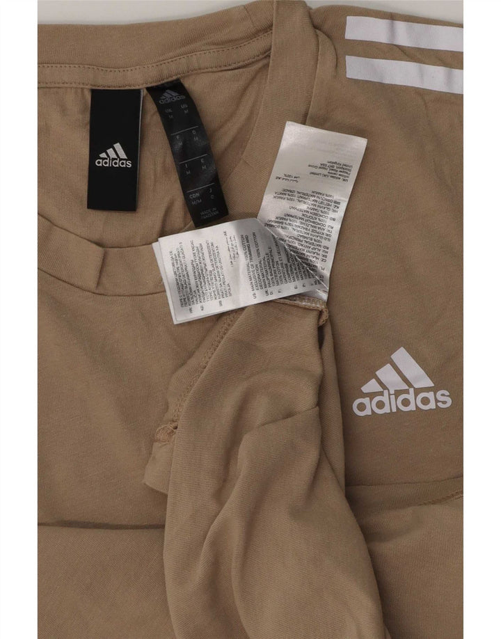 Adidas T-Shirt Homme Coton Beige Moyen