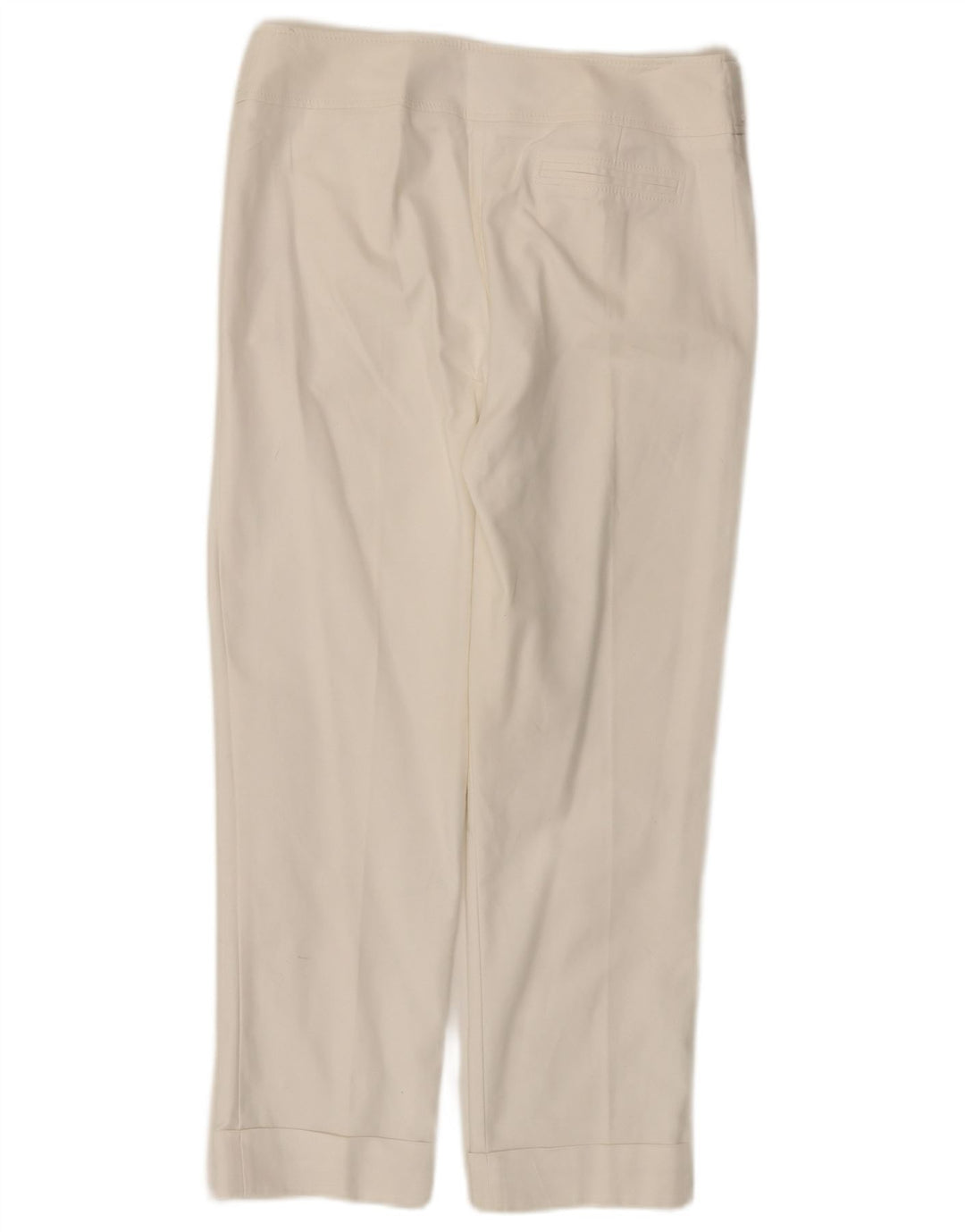 KAREN MILLEN Pantalon court droit pour femme UK 12 Medium W30 L24 Blanc
