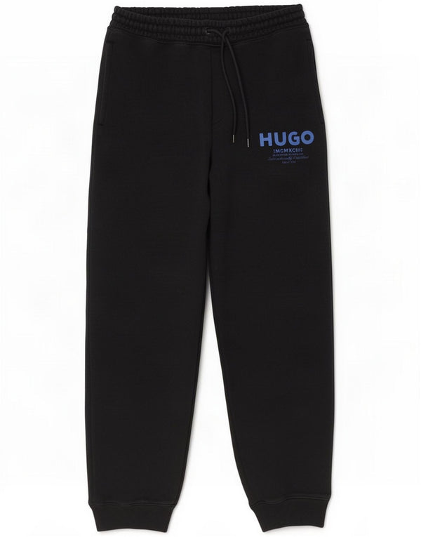 Hugo Boss Pantalon de survêtement graphique pour homme Joggers Large Black Cotton