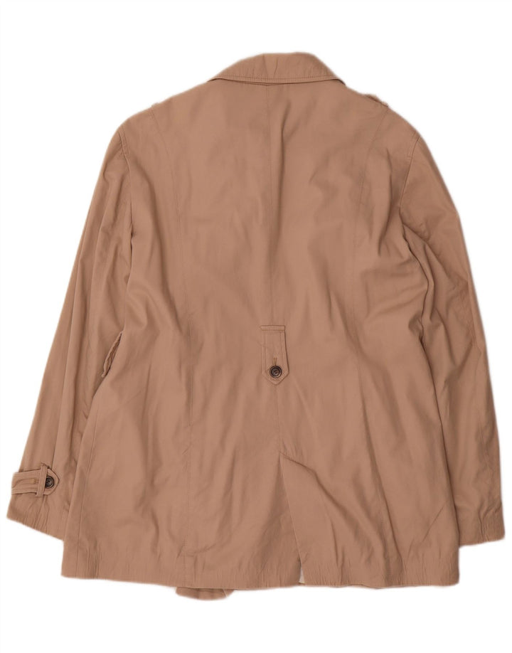 Zara Femme Trench Coat UK 16 Grand Coton Beige
