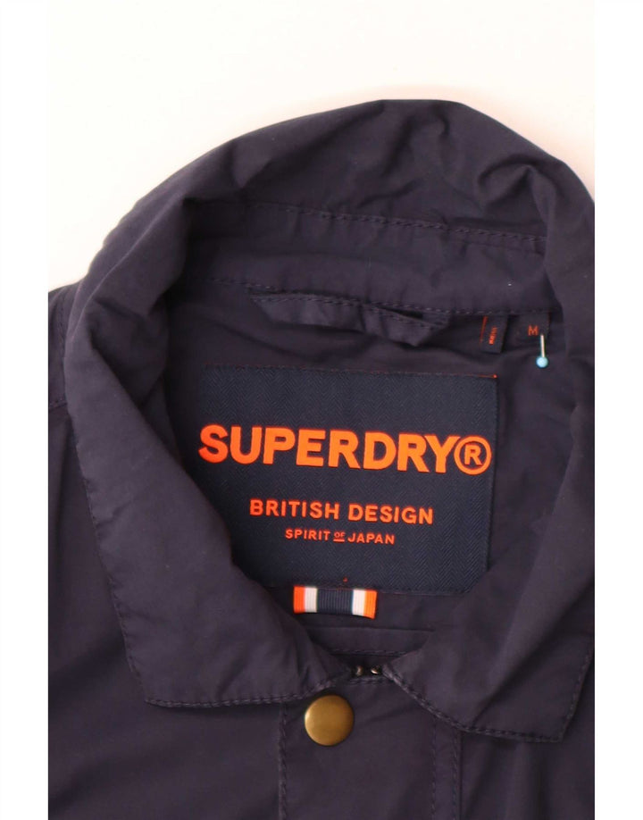 Superdry Veste utilitaire pour hommes UK 38 Coton bleu marine moyen