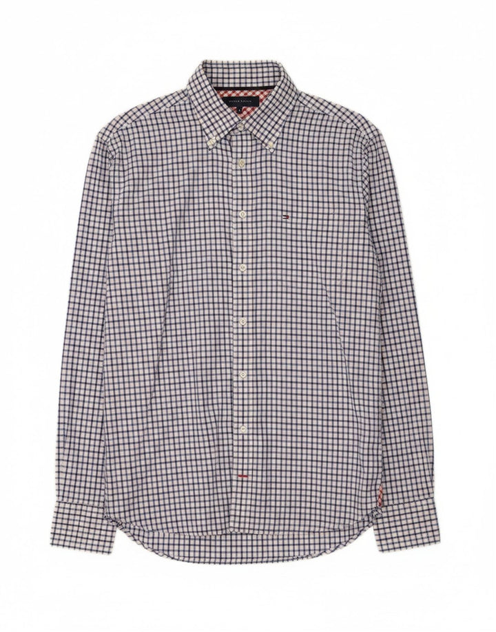 TOMMY HILFIGER Mens Shirt Medium Blue Check