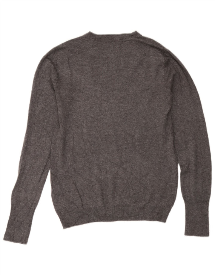 Zara Pull ras du cou pour femme UK 12 Gris moyen Viscose